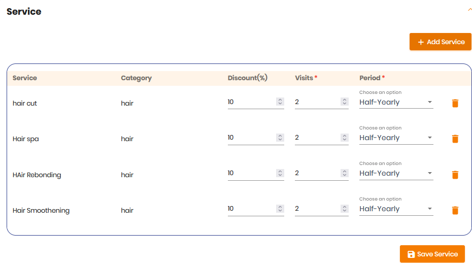 Parlour Service Management System 